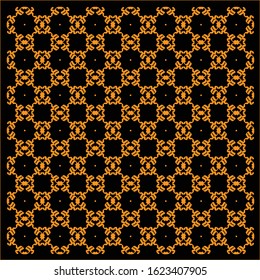 Black and gold geometric pattern for background decoration.