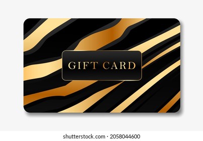 Black Gold Gift Card Design Template Stock Vector (Royalty Free ...