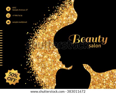 black gold glowing flyer template fashion stock vector royalty free