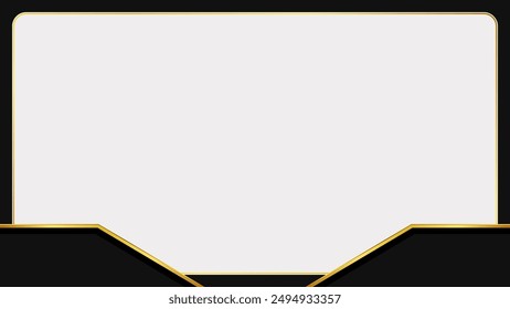 Black and gold gradient background certificate template, banner template