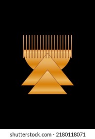 Black Gold Graphic Geometric Shape Icon Minimalist Poster Gold Gradient isolated on Dark Background Design for Card Invitation Page T Shirt Print