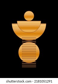 Black Gold Graphic Geometric Shape Icon Minimalist Poster Gold Gradient isolated on Dark Background Design for Card Invitation Page T Shirt Print
