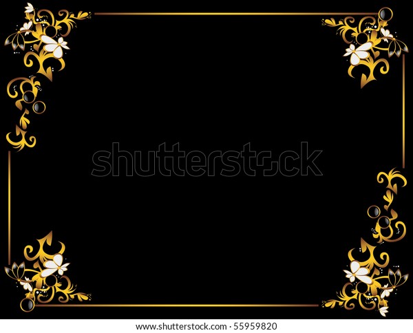 Black Gold Gray Background Design 1 Stock Vector (Royalty Free) 55959820