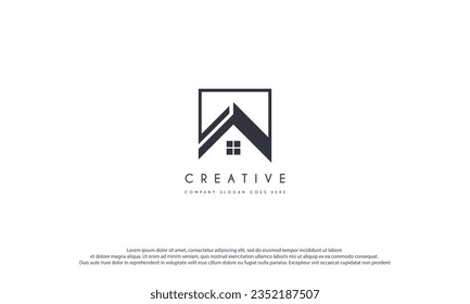 Black and Gold Initial Letter M Real Estate Logo Image on White Background. Flat Vector Logo Design Template Element for Construction Architecture Building Logos.
