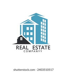 Black and Gold Initial Letter M Real Estate Logo Image on White Background. Flat Vector Logo Design Template Element for Construction Architecture Building Logos.