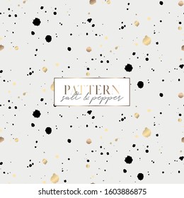 black and gold ink drops pattern