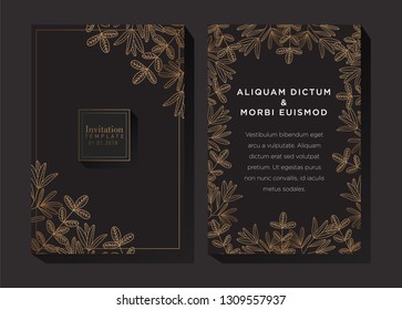 Black and Gold Invitation