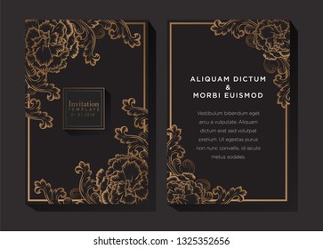 Black and Gold Invitation Background