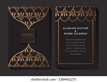 Black and Gold Invitation Background