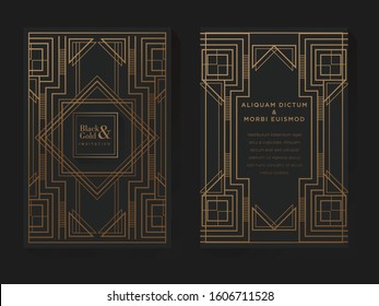 Black and Gold Invitation Background