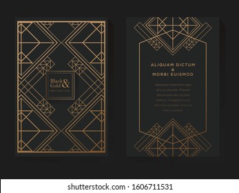 Black and Gold Invitation Background