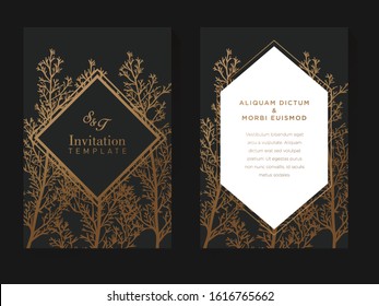 Black and Gold Invitation Design