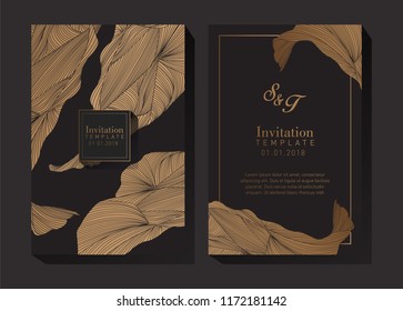 Black and Gold Invitation Template