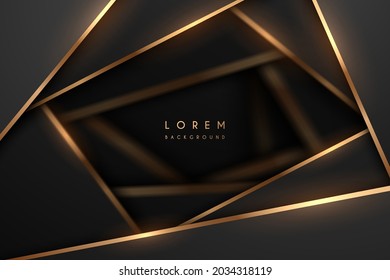 Black and gold layers background