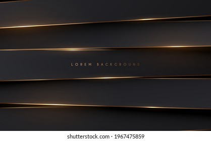 Black and gold lines background