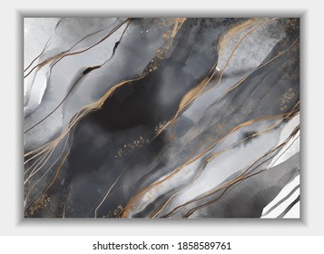 Black and gold luxury abstract background,marble black and gold background.