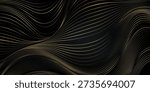 black and gold luxury background with dynamic wave composition. ips10 vector