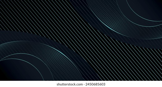 black and gold luxury background with dynamic wave composition. vector illustration