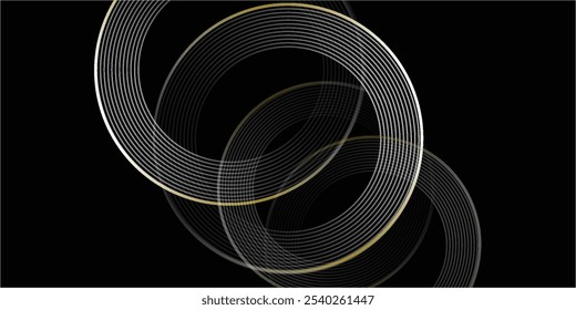 black and gold luxury background with dynamic wave composition. vektor