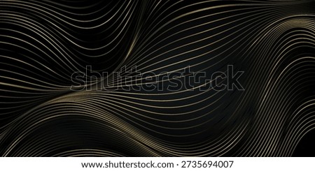 black and gold luxury background with dynamic wave composition. ips10 vector