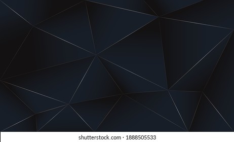 Black gold luxury background. Vector dark rich poly backdrop wallpaper. Graphic illustration. Golden lines