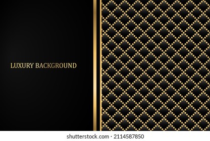 Black and gold luxury background. Vector illustration.