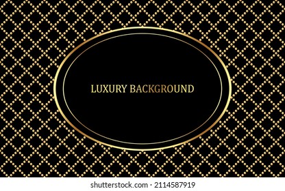 Black and gold luxury background. Vector illustration.