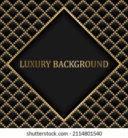 Black and gold luxury background. Vector illustration.