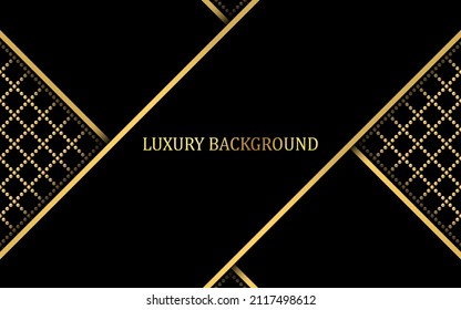 Black and gold luxury background. Vector illustration.