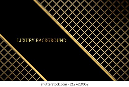 Black and gold luxury background. Vector illustration.