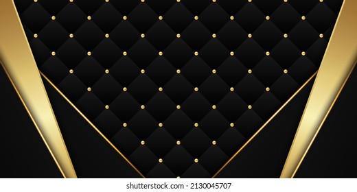 Black and gold luxury background. Vector illustration.