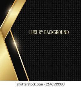 Black and gold luxury background. Vector illustration.