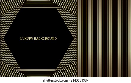 Black and gold luxury background. Vector illustration.