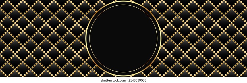 Black and gold luxury background. Vector illustration.