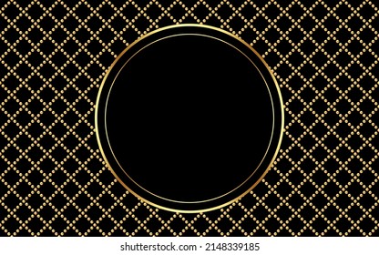 Black and gold luxury background. Vector illustration.