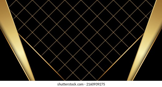 Black and gold luxury background. Vector illustration.