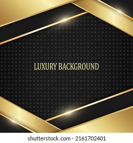 Black and gold luxury background. Vector illustration.