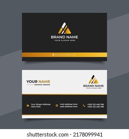 Black and gold luxury business card design template