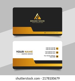 Black and gold luxury business card design template