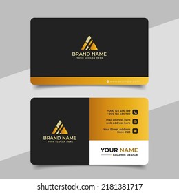 Black and gold luxury business card design template