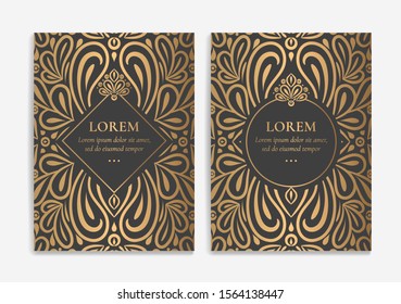 Black Gold Luxury Invitation Card Design Stock Vector (Royalty Free ...