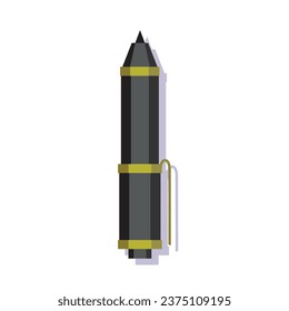 Black and Gold Luxury Office Pen Simple Flat Vector