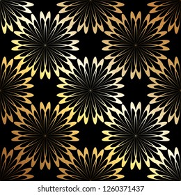 Black and gold luxury pattern. Vector illustration