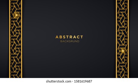 Black and gold luxury template background
