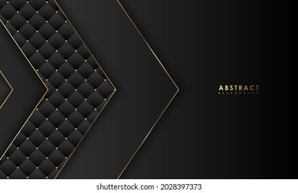 Black and gold luxury template background with ornament, can be used for premium wedding invitation, banner, golden flyer.