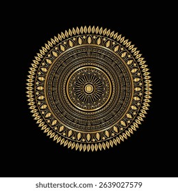 Black and Gold Mandala for Luxury Projects