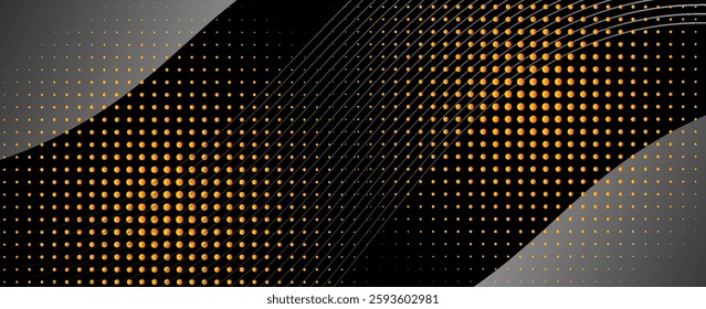 black gold mix geometric abstract background overlapping layers on bright space with line effect decoration. Circle style concept modern graphic design element for banner, flyer, card. vector