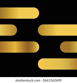 Diseño de estructura de línea moderna negra y dorada