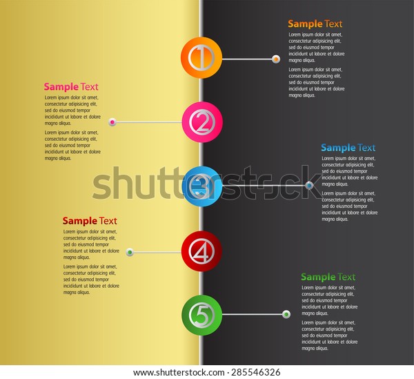 Black Gold Modern Time Line Template Stock Vector Royalty Free