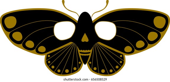 black and gold moth